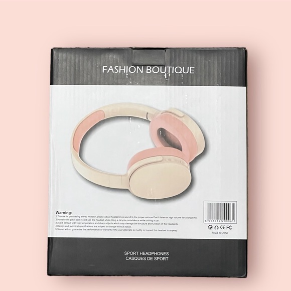 P2961 Heavy Bass Headphones Wireless Noise Canceling Gaming Headphones Pink - Picture 3 of 3